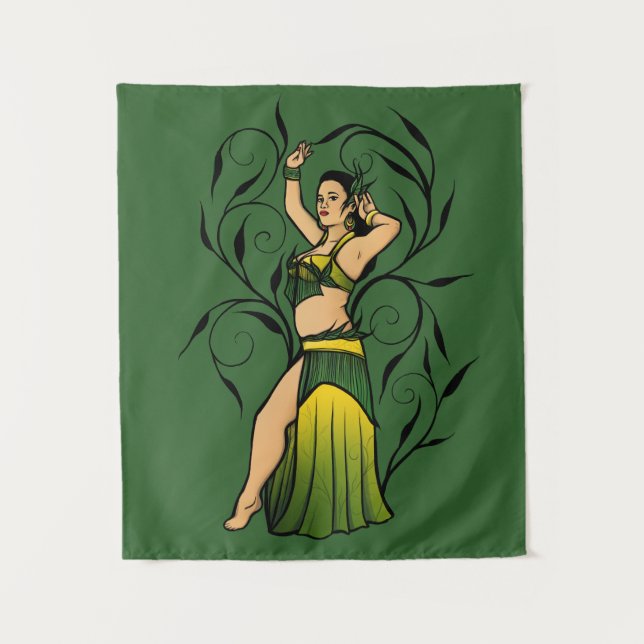 Tenture Megan Green Belly Dancer (Devant)