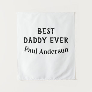 Tenture Meilleur papa jamais nom lettre gras texte fête de