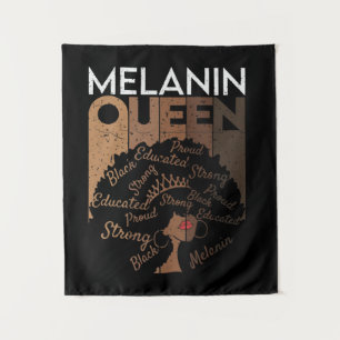 Tenture Melanin Afro Queen Word Art