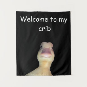 Tenture Mème de canard drôle : Bienvenue à My Crib Duck