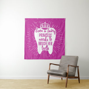 Tenture Même dents féeriques de princesse Needs To Brush