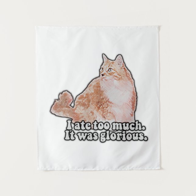 Tenture Mème drôle de chat grincheux pour les amoureux des (Devant)