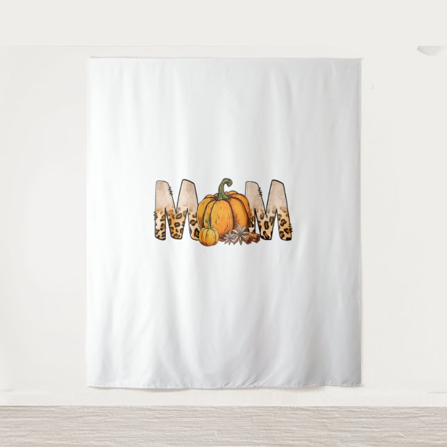Tenture Merci à maman Citrouille Leopart (Devant)