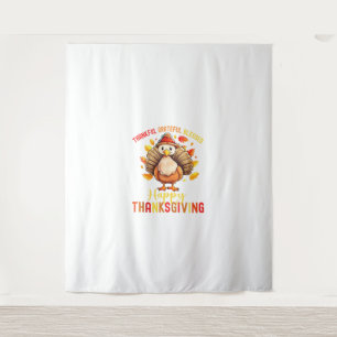 Tenture Merci Grateful Bon thanksgiving Turke