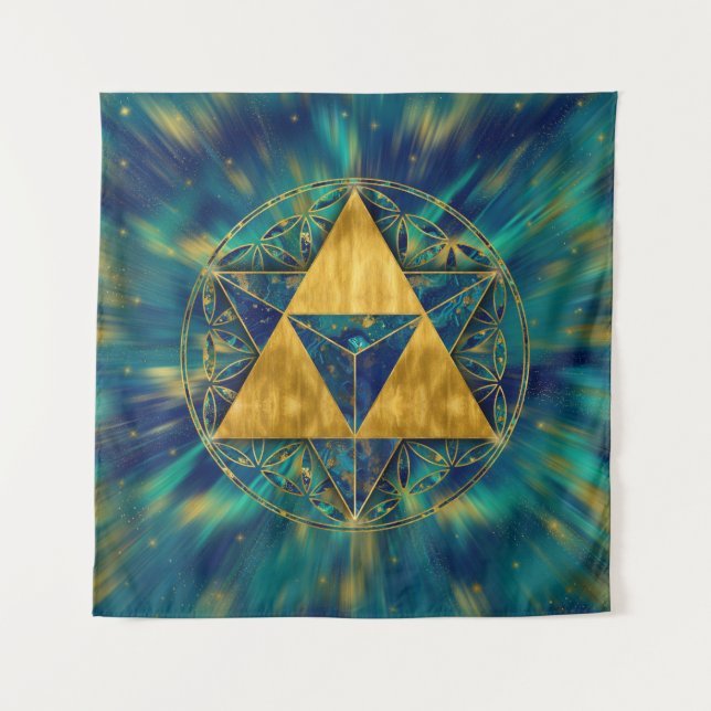Tenture Merkabah à Fleur de vie (Devant)