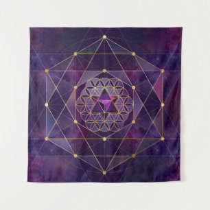 Tenture Merkabah en fleur de vie - Géométrie sacrée