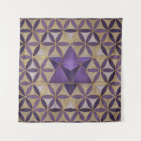Merkabah sur Fleur de vie motif