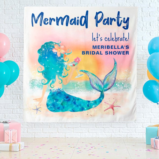 Tenture Mermaid Sea Tropical Beach Photo Contexte Tapisser (Créateur téléchargé)