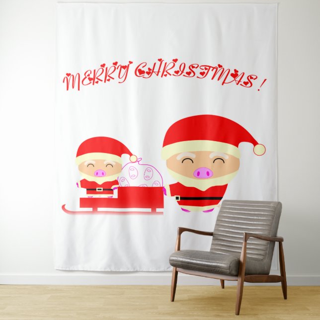 Tenture Merry christmas (En situation)