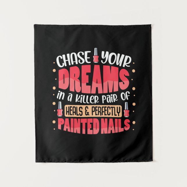 Tenture Mes ongles peints de rêves (Devant)