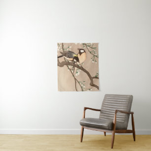 Tenture Mésange japonaise asiatique Ohara Koson Oiseau Cha