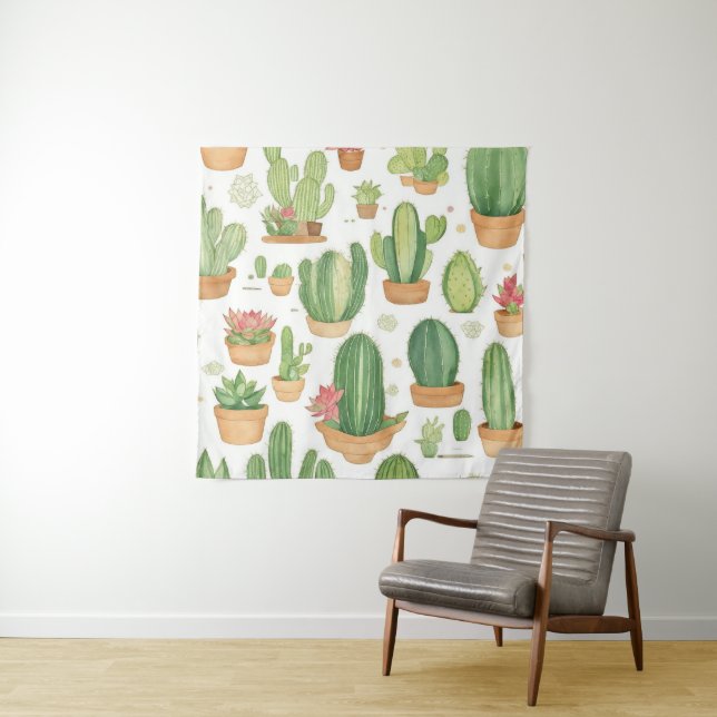 Tenture Mexican Cactus Oasis Wallpaper (En situation)