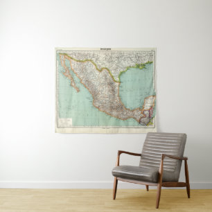 Tenture Mexique - carte du Mexique