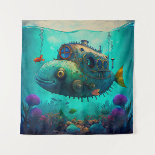 Tenture Miles Under the Sea Art Illustration Tapestry