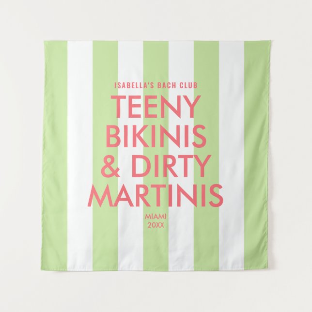 Tenture Mini maillots de bain & sales Martinis Club Bach r (Devant)