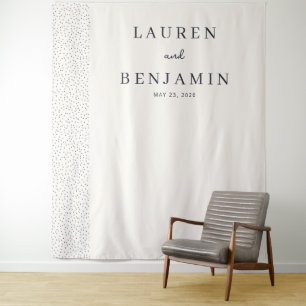 Tenture Minimalisme à points blanc cassé sophistiqué
