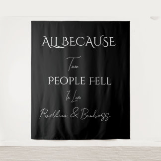 Tenture Minimalist Elegant Black & White Wedding