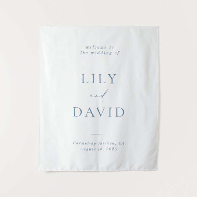 Tenture Minimalist Elegant Welcome Wedding  Tapestry (Devant)