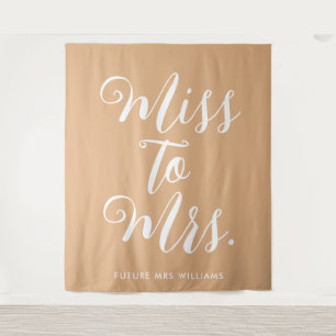 Tenture Miss à Mrs Banner Prop de Baby Shower Moderne Mari