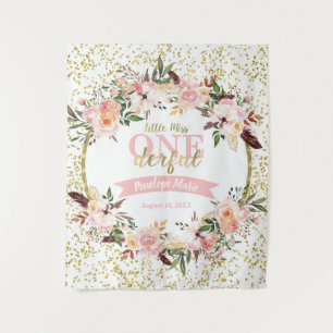 Tenture Miss ONEderful Anniversaire fond, bannière, Boho