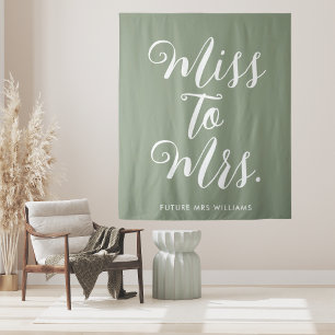 Tenture Miss to Mrs Banner Moderne Prop pour Baby Shower