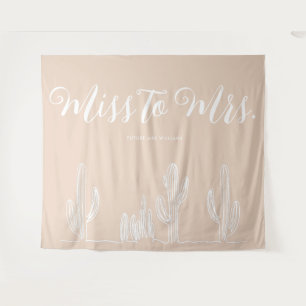 Tenture Miss to Mrs Moderne Boho Cactus Crème Enterrement 