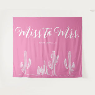 Tenture Miss to Mrs Moderne Boho Cactus Rose Enterrement d