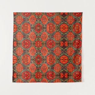 Tenture Modèle de tapis Oriental en bleu&orangeTapisserie