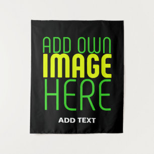 TENTURE MODÈLE DE TEXTE D'IMAGE NOIRE SIMPLE ET MODERNE