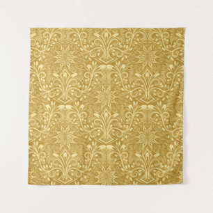 Tenture Modèle Floral Baroque Damas d'or