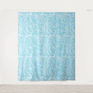 Tenture Modèle Zèbre Bleu