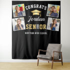 Modern Black Graduation 4 Photo Booth Backdrop