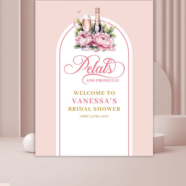 Tenture Modern blush gold petals and prosecco event wall (Modern blush gold petals and prosecco event wall)