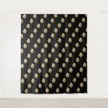 MODERNE Mandala PETITES LIGNES - YEUX D'OR NOIR