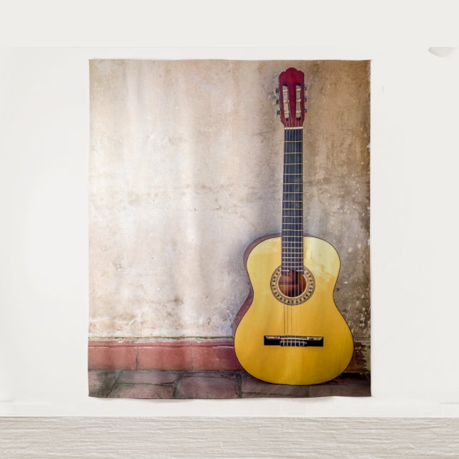 Tenture Moderne Urbain Acoustique Guitare Musique Pays (Devant)