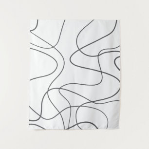 Tenture Moderne, urbain, motif abstrait. Lignes courbes et
