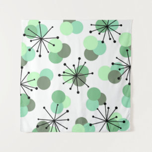 Tenture Molécules de l'âge atomique Mint Green