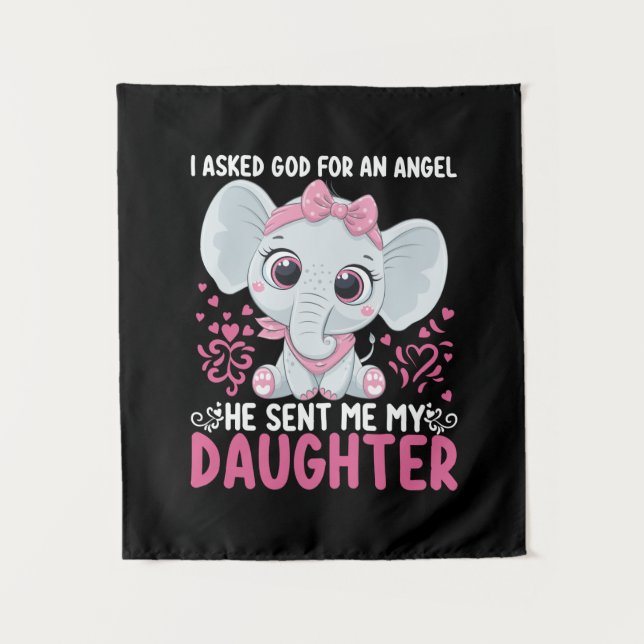 Tenture Mom Art He Sent Me Elephant Daughter (Devant)