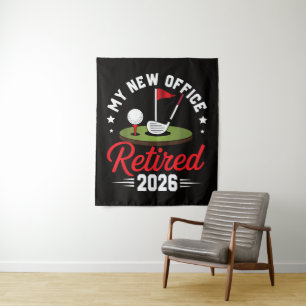 Tenture Mon Nouveau Bureau Retraité 2026 Golf Retraite