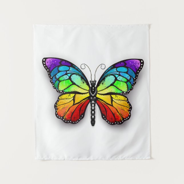 Tenture Monarque papillon arc-en-ciel (Devant)