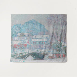 Tenture Monet - Norvège, Village de Sandviken dans la neig
