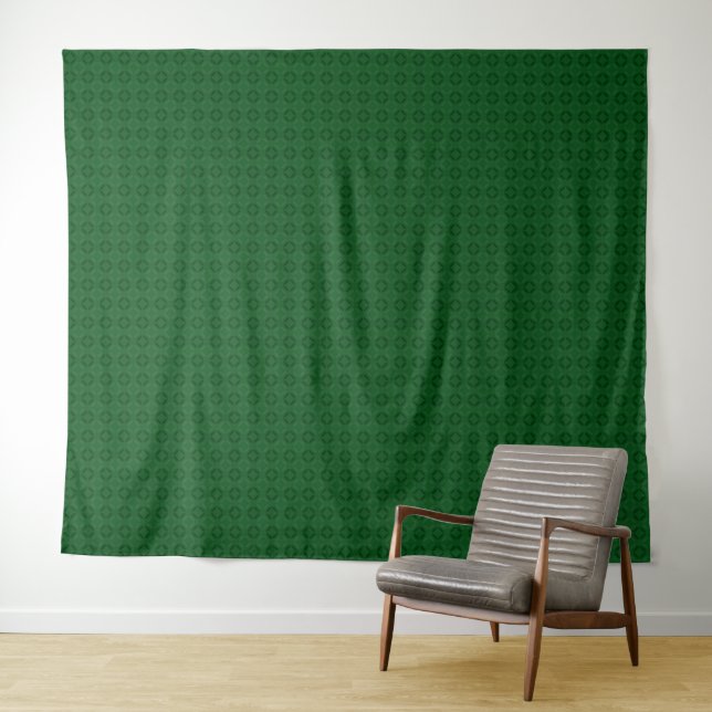 Tenture Monochrome green elegant geometric pattern. (En situation (horizontale))