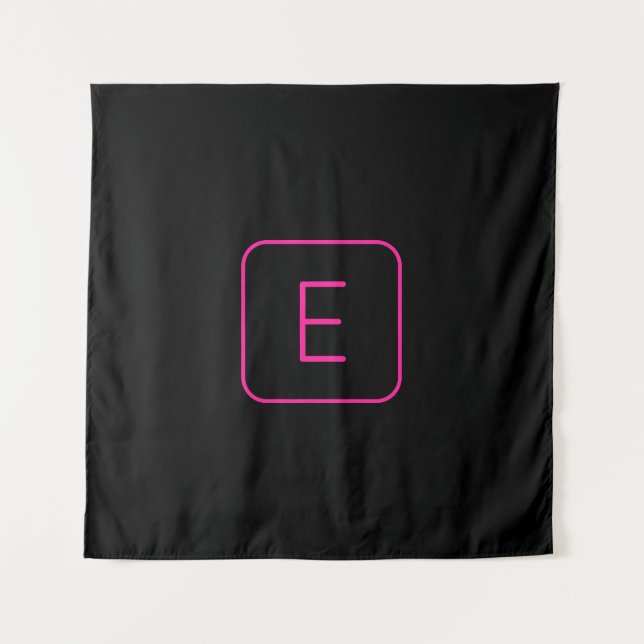 Tenture Monogram de Styled | Pink & Black (Devant)