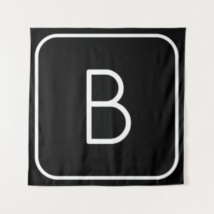 Tenture Monogram de Styled   White & Black