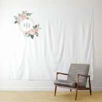 Monogramme blanc flou Mariage fond photo