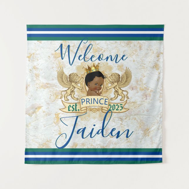 Tenture Monogramme légendaire du prince royal africain (Devant)