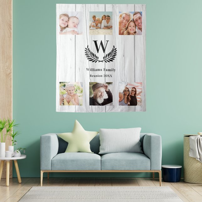 Tenture Monogramme photo collage personnalisé de réunion f (Créateur téléchargé)