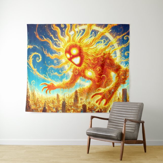 Tenture Monster Sun (En situation (horizontale))