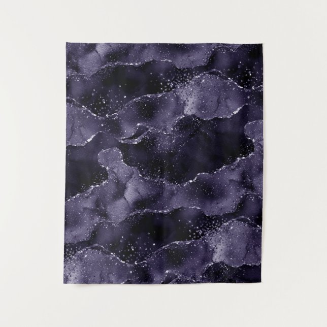 Tenture Moody Agate | Midnight Indigo Deep Purple Backdrop (Devant)