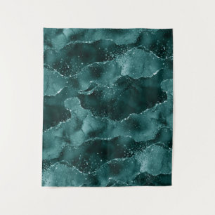 Tenture Moody Agate Photomaton en Malachite Vert Turquoi